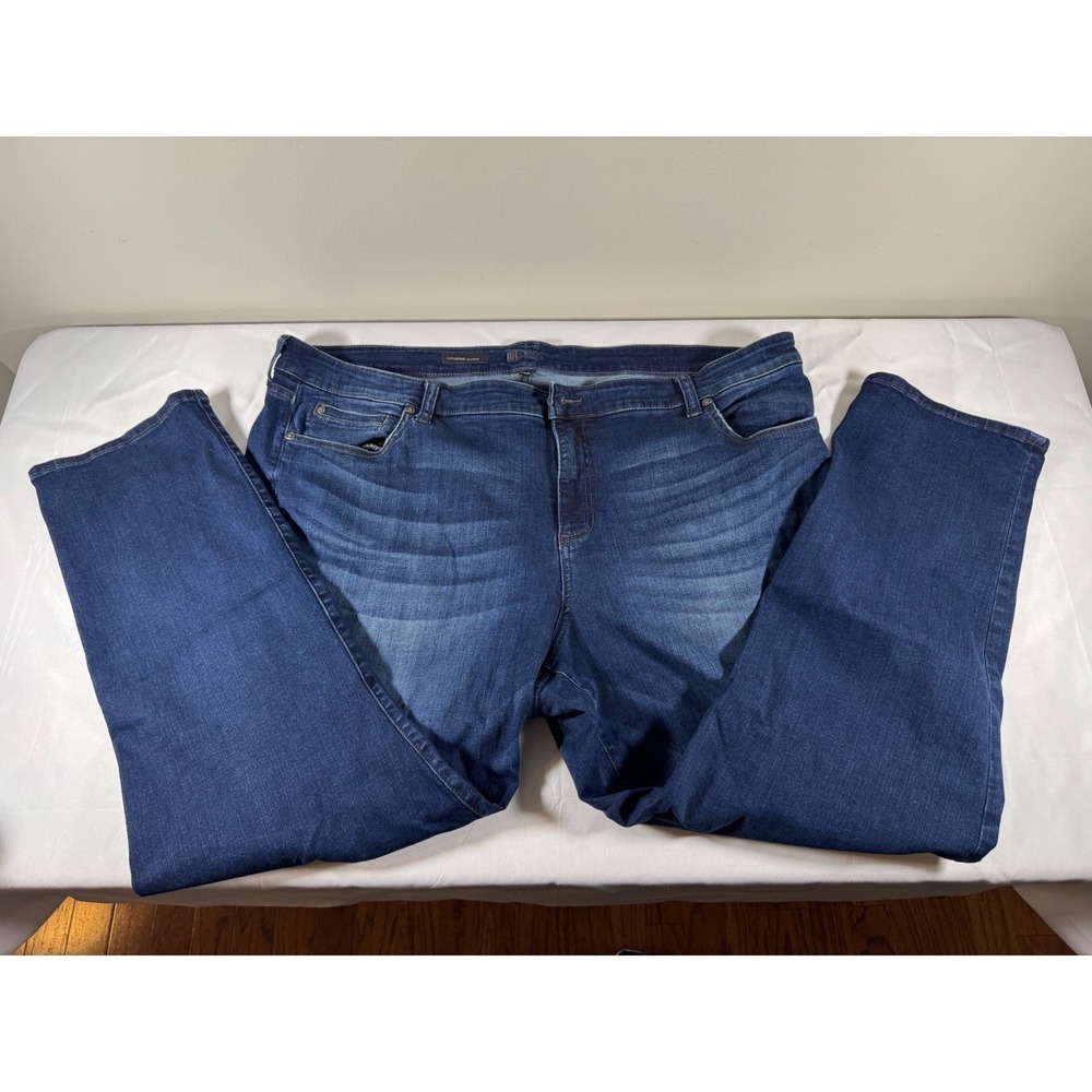 Kut from the Kloth Catherine Boyfriend Jeans Dark Wash Blue Denim Size 24W